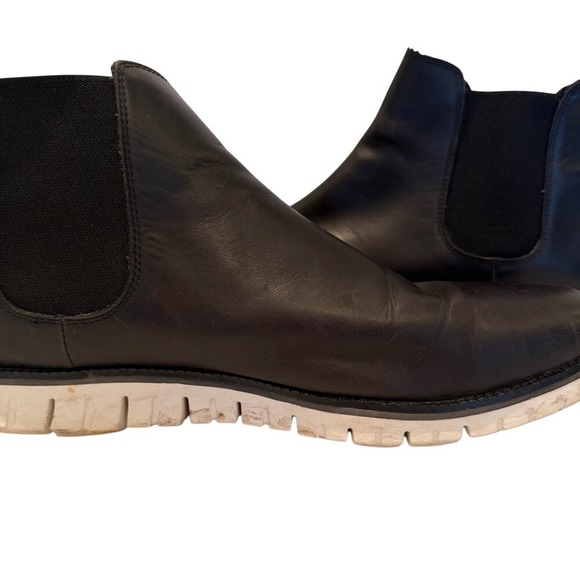 Cole Haan Zerøgrand Waterproof Chelsea Boots Men's 13 Black Leather Workwear - Picture 5 of 8